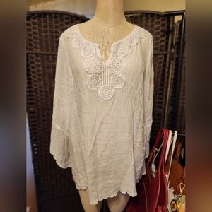 Zac & Rachel White Embroidered Tunic